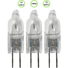 Avarson (3 Adet) Ledvance 12VOLT 10W SARI Işık G4 Duylu (Iğne Bacak) Fırın Ampulü
