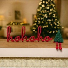 Three Dittle Birds Yılbaşı 2’li Masaüstü Dekor Seti – Hohoho Yazı & Oynar Bacaklı Çam Ağacı