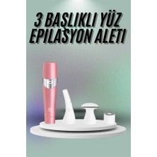 Ematcrt Yüz, Kaş ve Tüm Vücut Epilasyon Aleti3 Başlıklı Epilatör Tüm Cilt Tiplerine Uygun - Lisinya