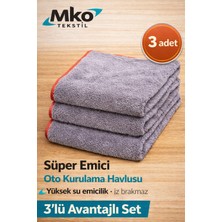 Mko Tekstil Süper Emici Oto Kurulama Bezi 3'lü Paket