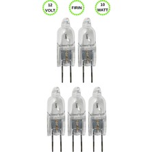 Avarson (5 Adet) Ledvance 12VOLT 10W SARI Işık G4 Duylu (Iğne Bacak) Fırın Ampulü