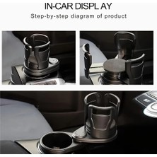 Eco Lounge 2’si 1 Arada Ayarlanabilir Araç Bardak Tutucu, Genişleyebilir Üst Kısım 3”-6.2”, Şişe Adaptörü, Araba Organizatörü, Dayanıklı Taban, Ramblers Hydroflask Uyumlu, Modern Araç Düzenleyic