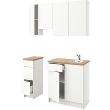 IKEA Beyaz Dayanıklı Mutfak Dolabı 220X61X220 cm