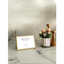 Auren Metal Masaüstü Resim Çerçevesi (13X18 Cm) Gold – Çerçeve, Modern Altın Renk Tasarım