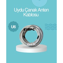 Eyepc 10 M F Konnektörlü 10 Metre Rg6/u6 Coaxial Hazır Uydu Anten Kablosu Kalın Sağlam Yerli