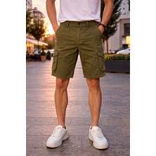 İnce Moda Giyim Erkek Kargo Şort – Çok Cepli, Dayanıklı Kumaş, Modern Kesim (Haki / Siyah / Bej)