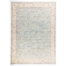 Apex Halı Ambiance 2941 Mavi Klasik Desenli Salon Halısı Toz Yapmaz Robot Uyumlu