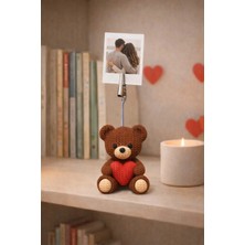 Three Dittle Birds Amigurumi Stil Ayıcık Fotoğraf ve Not Tutucu – Klipsli Masaüstü Notluk