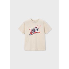 Mayoral Erkek Çocuk Baskılı T-Shirt Bej - 03067