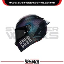 Sv Sticker Works Love Hate Sticker Kask Sticker Kasklar Uyumlu Tek Yön 1 Adet