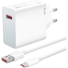 Ferro 67W Turbo Çift Şimşek Süper Hızlı  Şarj Cihazı Aleti 6A Kablo/adaptör Seti