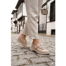 Mehmet Mete 1261 Gold Anatomik Rahat Hafif Hakiki Deri Kadın Ayakkabı