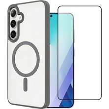 Teleplus Samsung Galaxy S26 Kılıf Krom Manyetik Şarj Özellikli Tpu + Pc Kapak + Tam Kapatan Ekran Koruyucu