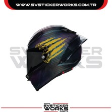 Sv Sticker Works Pençe Wolf Sticker Kask Sticker Kasklar Uyumlu Tek Yön 1 Adet