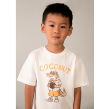 Mayoral Erkek Çocuk Desenli T-Shirt Krem - 03061