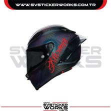 Sv Sticker Works Karma Sticker Kask Sticker Kasklar Uyumlu Tek Yön 1 Adet
