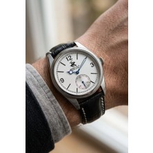 Beverly Hills Polo Club Erkek Kol Saati | 39 mm Çelik Kasa, Siyah Deri Kordon, Beyaz Kadran