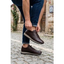 Mehmet Mete 2103 Lisans Rahat Hafif Esnek Lastik Bağcıklı Hakiki Deri Erkek Ayakkabı