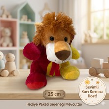 Trust Store Sevimli Peluş Aslan 25 cm Sarı Kırmızı Yumuşacık Oyuncak