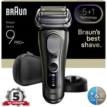 Braun Series 9 Pro+ Elektrikli Tıraş Makinesi, Islak ve Kuru, Şarj Standı, 9615S, 5 Yıl Garantili