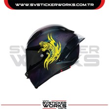 Sv Sticker Works Yılan Sticker Kask Sticker Kasklar Uyumlu Tek Yön 1 Adet
