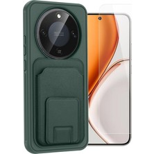 Teleplus Honor Magic 8 Lite Kılıf Bikart Kartlıklı Standlı Kapak + Nano Ekran Koruyucu