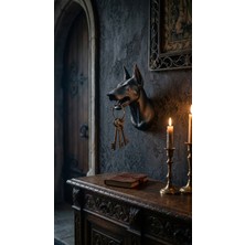 Doberman Anahtarlık Askısı – Duvar Tipi Dekoratif Anahtar Tutucu, Köpek Figürlü