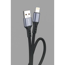 Ferro Reshurk RE-045 Usb-C & Lightning  Metal Uclu 1000CM 3,1A Hasır Data - Şarj Kablosu