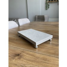 Nexa Doğaltaş Ayaklı Mermer Sunumluk ve Yağdanlık Altlığı – 25X15 cm Dikdörtgen Mermer Tepsi