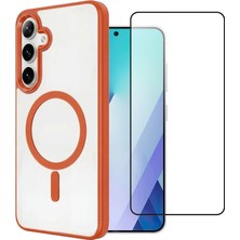 Teleplus Samsung Galaxy S26 Kılıf Krom Manyetik Şarj Özellikli Tpu + Pc Kapak + Tam Kapatan Ekran Koruyucu