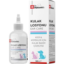Dr. Nature's Kedi Köpek Kulak Temizleme Solüsyonu 50 ml – Günlük Kulak Bakım Damlası