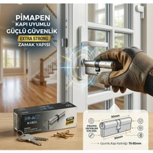 Deaks 90MM Zamak Barel - Pvc ve Alüminyum Kapı Kilidi Silindiri - Extra Güçlü Güvenlik Pimapen Kapı Uyumlu