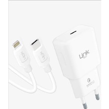 Linktech T456E Strong Eco Çevre Dostu 20W Type-C Lightning Kablolu Şarj Aleti