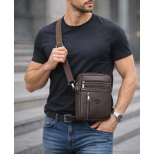 Erkek Kahverengi Askılı Postacı Çanta Omuz Çantası