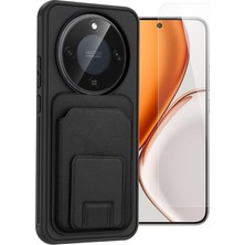 Teleplus Honor Magic 8 Lite Kılıf Bikart Kartlıklı Standlı Kapak + Nano Ekran Koruyucu