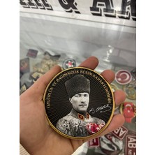 Çukurova Ütü Atatürk Arma 9.5 cm Peç ''özgürlük ve Bağımsızlık Benim Karakterimdir''