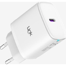 Linktech C310 Safe 25W Hızlı Şarj Adaptörü Beyaz