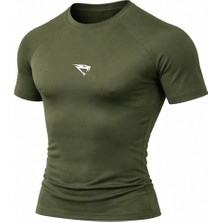 Compression Haki Siyah Tişört