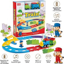 Direkstoktan Ilk Trenim Oyuncak Tren Ray ve Yol Sistemi - Sesli ve Eğitici Oyuncak Seti / Happy Train Raıl & Road System