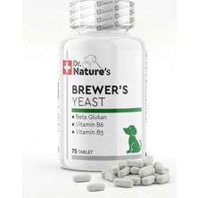 Dr. Nature's Brewers Yeast (Bira Mayası)  75 Tablet – Kedi ve Köpekler İçin Deri ve Tüy Desteği