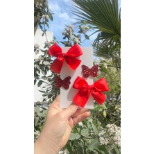 Toka Perisi Clara Kurdele Glitter Kelebekli Klips Toka Seti( 5/3 cm Metal Toka)