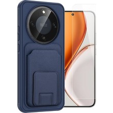 Teleplus Honor X9D Kılıf Bikart Kartlıklı Standlı Kapak + Nano Ekran Koruyucu