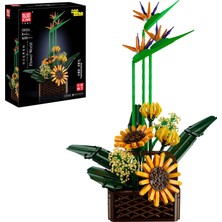 Mould King 10024 Cennet Kuşu Çiçek Buketi Yapım Seti | 1.608 Parça