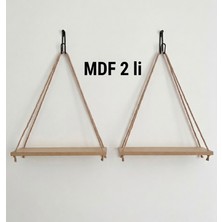 Rafçı Baba Halatlı Duvar Rafı Tekli 2 Li Set