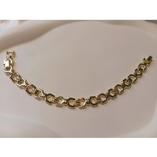Xuping Jewelry Xuping 14K Altın Kaplama Taşlı Kadın Bileklik - 16,5 - 17,5 cm Ayarlanabilir