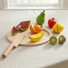 Eternal Sunshine 17 Parçalı "cırt Cırtlı" Ahşap Meyve Kesme Seti Oyuncak