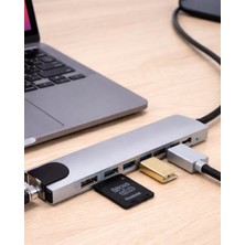 Sbusshop USB C Çoklu Port Adaptör HDMI USB Ethernet Sd Kart Hub - SB001M-48V5R7
