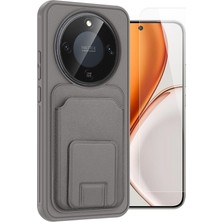 Teleplus Honor Magic 8 Lite Kılıf Bikart Kartlıklı Standlı Kapak + Nano Ekran Koruyucu
