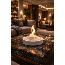 Bacasız Beton Masaüstü Şömine 1 Litre Stone Edition Bioethanol Yakıt Hediyeli