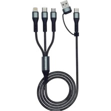 Ferro Re-11 Reshurk 6in1 Type-C & Micro & Lightning Hızlı Şarj ve Data Kablosu 120CM